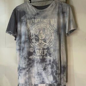 Obey Make Art Not War Tie Dye Tee